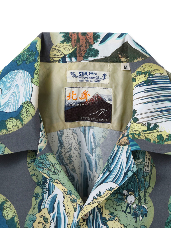 SUN SURF サンサーフ アロハ 2024 スペシャルエディション アロハシャツ メンズ SPECIAL EDITION 諸国瀧廻り 葛飾 北斎 滝 日本の意匠 東洋エンタープライズ SS39326_3