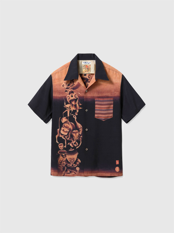 SUN SURF サンサーフ アロハ 2025 伊藤 若冲 SPECIAL EDITION NEW STORY アロハシャツ メンズ スペシャルエディション 日本の意匠 付喪神図 精霊 付喪神 SS39533