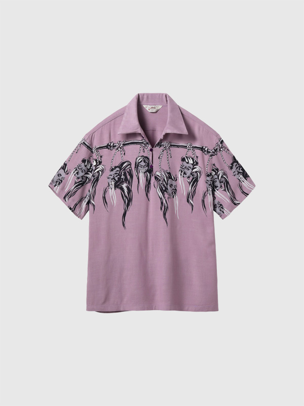 SUN SURF サンサーフ アロハ STAR OF HOLLYWOOD スターオブハリウッド プルオーバー シャツ 半袖 シュランケンヘッド PULLOVER SHIRT SHRUNKEN HEAD SH39704