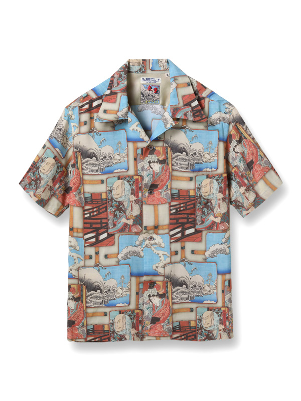 SUN SURF サンサーフ アロハ 2023 スペシャルエディション 平清盛怪異を見る図 アロハシャツ メンズ レディース SPECIAL EDITION 歌川 広重 総柄 和柄 東洋 SS39131