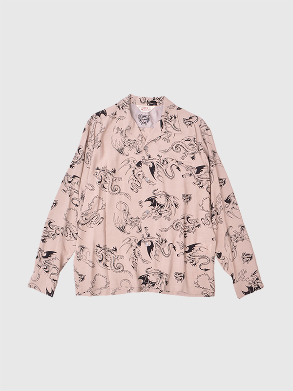 SUN SURF サンサーフ アロハ 2024 STAR OF HOLLYWOOD スターオブハリウッド アロハシャツ メンズ 長袖 RETURN OF THE DRAGON VINCE RAY ドラゴン 辰年 SH29308