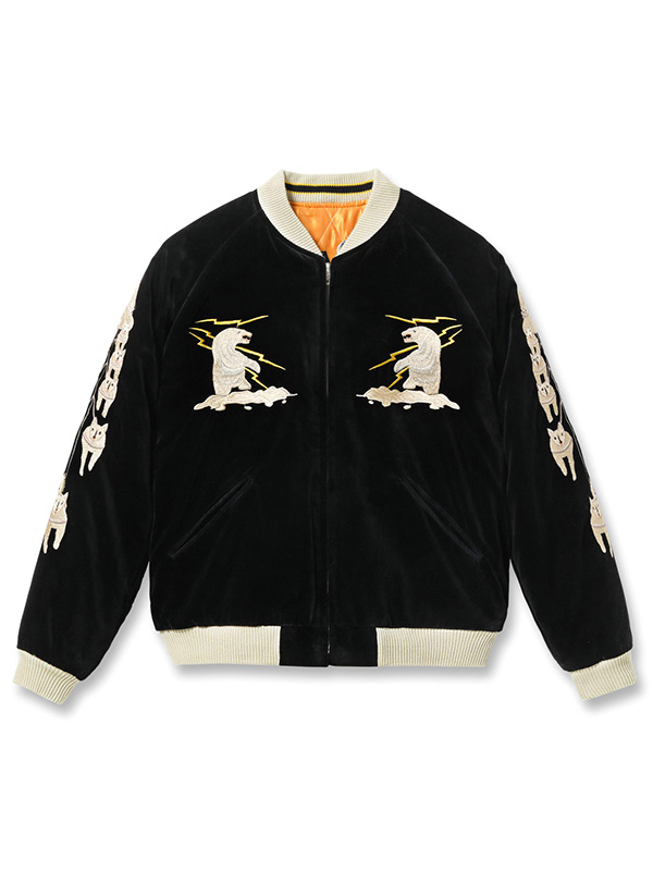 新品未使用 テーラー東洋 スカジャン ポーラーベア × アラスカ地図 別珍L TAILOR TOYO テーラー東洋 スカジャン 別珍 2025 Late 1950s Velveteen