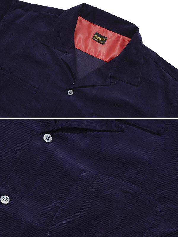 TENDERLOIN テンダーロイン コーデュロイ シャツ 綿 CORDUROY SHIRTS DARK NAVY_3