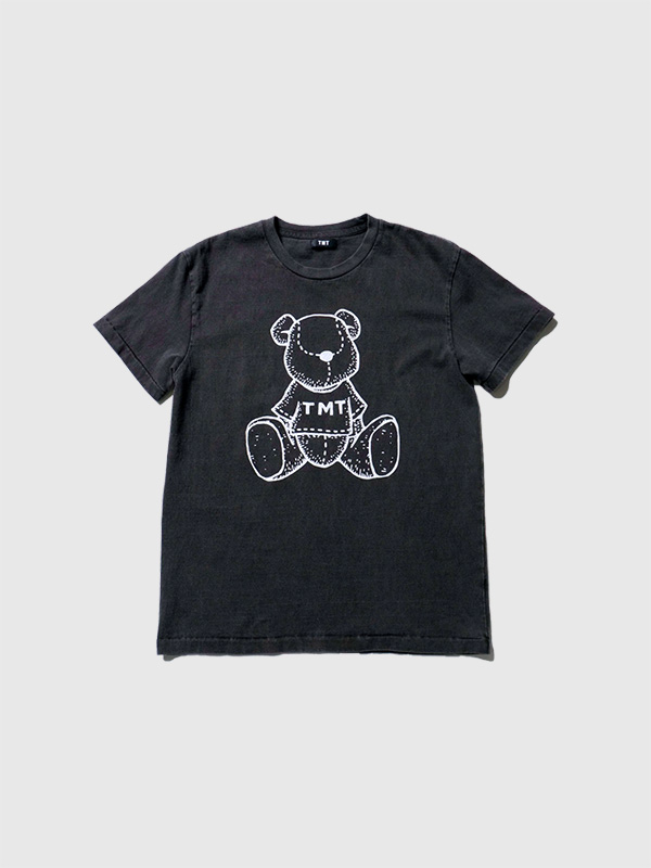 TMT Tシャツ メンズ レディース 半袖 ブランド 綿 100％ 白 黒 紺 緑 日本製 DRY COTTON JERSEY SSTEE BEAR 10oz ベアー クマ TMTベアー ピグメント染 TCSF2401