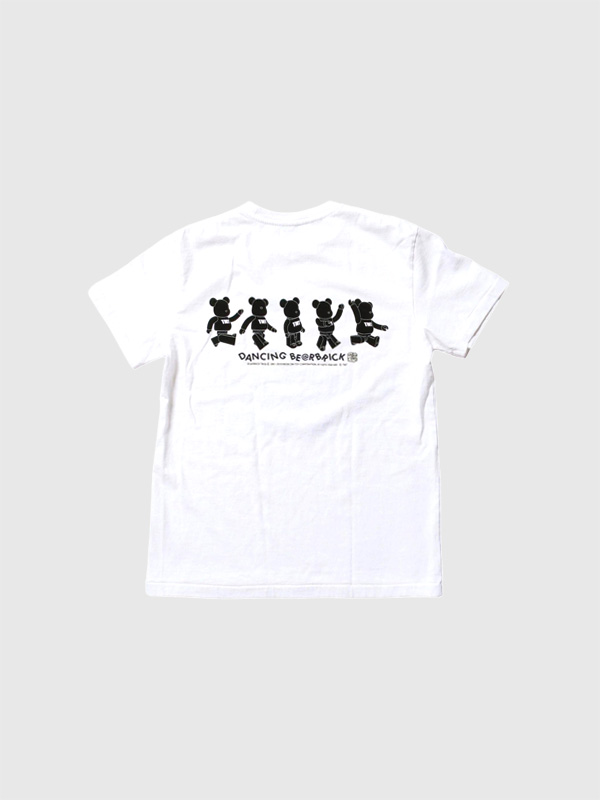 BE@RBRICK TMT ダンシング ベアブリック Tシャツ メンズ レディース 半袖 ブランド 綿 100％ 白 日本製 DRY COTTON S/S TEE ティーエムティー ドライ T TCSS25BA01