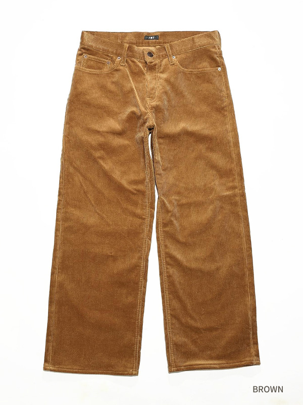TMT コーデュロイ パンツ ワイド ストレート ８ウェル ヘビーコール 5ポケット 綿 100% メンズ TPTF2503 CORDUROY PANTS_1