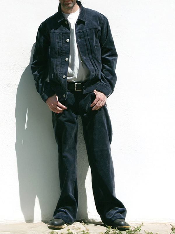 TMT コーデュロイ パンツ ワイド ストレート ８ウェル ヘビーコール 5ポケット 綿 100% メンズ TPTF2503 CORDUROY PANTS_7