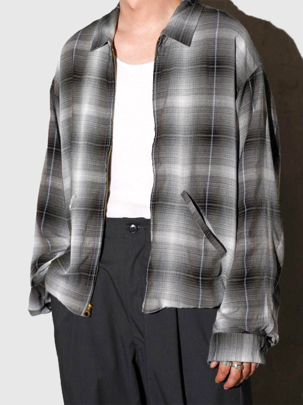 TOWNCRAFT タウン クラフト 50S ロカビリー レーヨンジャケット　オンブレ シャツ ジャケット ライトアウター ボックス シルエット オーバーサイズ TC25F005