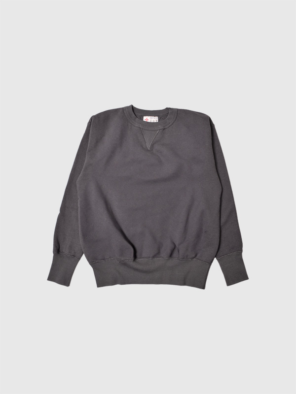 Two Moon トゥームーン スウェット 92022  杢 ダーク グレー トレーナー メンズ レディース 裏起毛 丸銅 吊り生地 フラットシーマ 両V LIMITED EDITION 92022