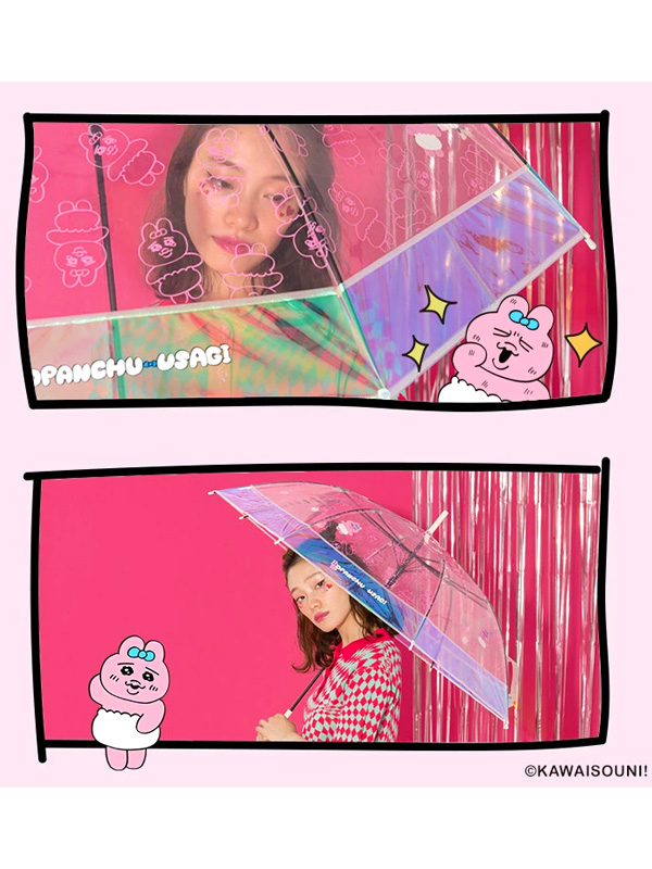 Wpc 傘 おぱんちゅうさぎ んぽちゃむ コラボ ビニール