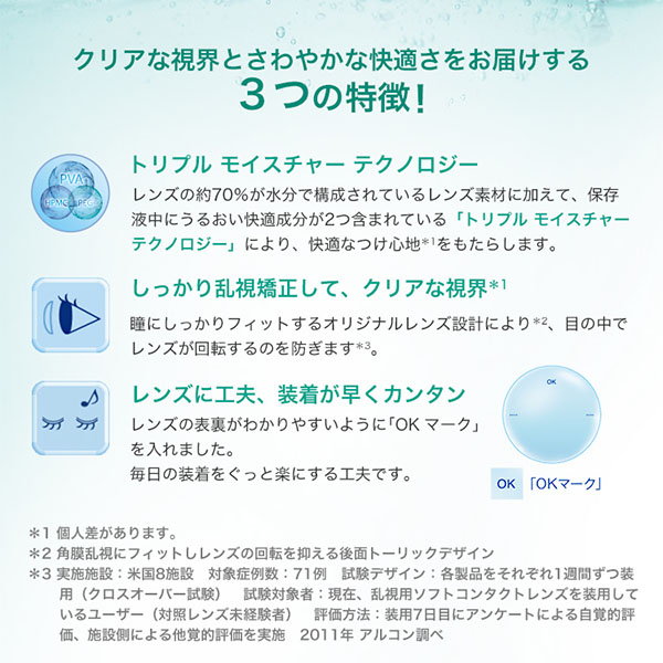 【送料無料】デイリーズアクア コンフォートプラス トーリック 乱視用 8箱 コンタクトレンズ 乱視 ワンデー 1day 1日使い捨て アルコン