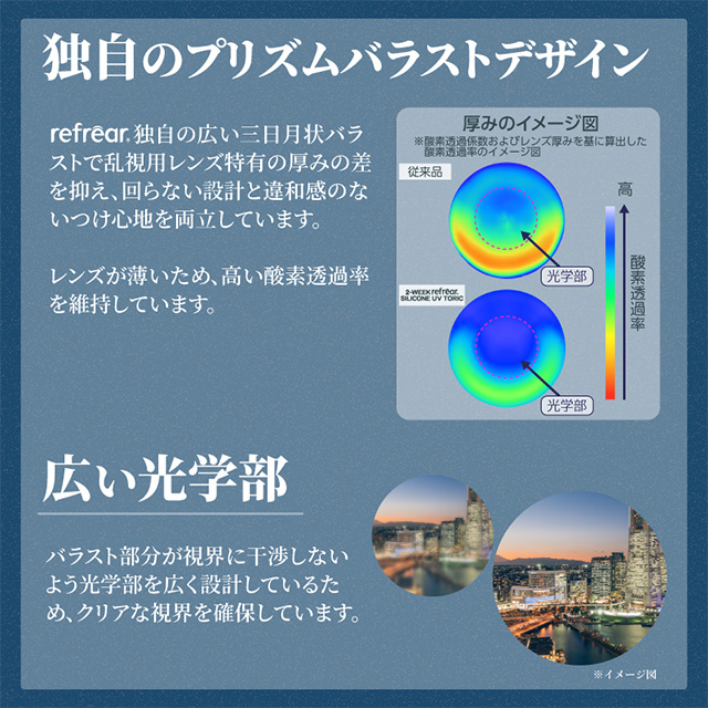 【送料無料】2ウィークリフレア シリコーンUV トーリック（6枚入り） 6箱 コンタクトレンズ 乱視用 2week 2WEEK コンタクト 乱視用 近視用