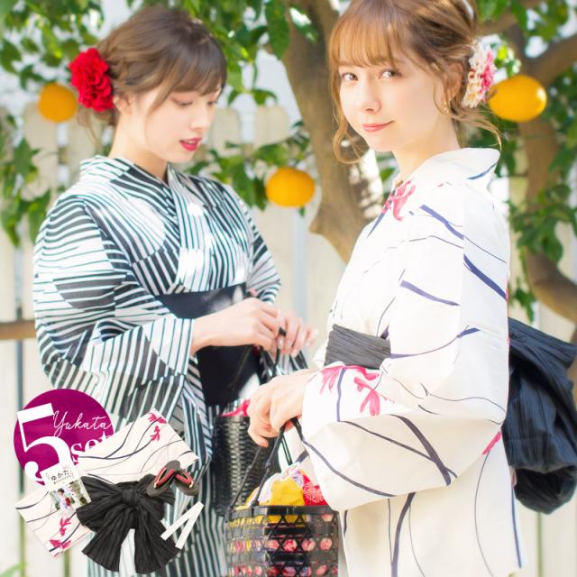 年 浴衣 セット レディース ゆかた 作り帯 下駄 着付け本 腰ひも 高級5点セット モノトーン 金魚 白 黒 シンプル モダン はんなり の通販はau Pay マーケット オトナ可愛いレディース通販 Dita ディータ