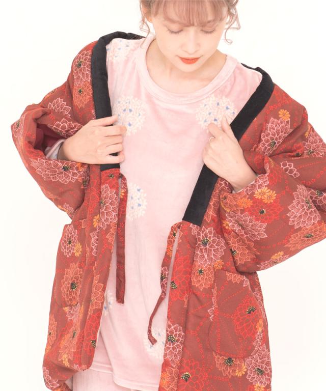 部屋着 半纏 ちゃんちゃんこ 全2色 部屋着 ルームウェア パジャマ かわいい 半纏 袢纏 ちゃんちゃんこ アウター 羽織 はおり 和柄 敬老の通販はau Pay マーケット オトナ可愛いレディース通販 Dita ディータ