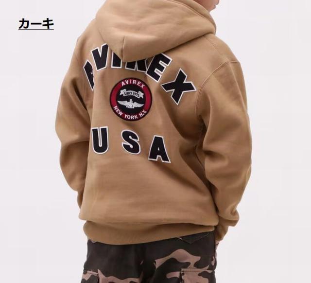 【7色展開】AVIREX パーカー ジップパーカー 裏起毛 メンズ 正規品 ブランド おしゃれ アップリケ刺繍 アビレックス アヴィレックス Y_U 7834931002 7833931009 7986944 VARSITY LOGO SWEAT ZIP UP PARKA 送料無料_11