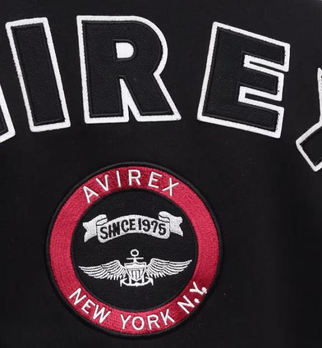 【7色展開】AVIREX パーカー ジップパーカー 裏起毛 メンズ 正規品 ブランド おしゃれ アップリケ刺繍 アビレックス アヴィレックス Y_U 7834931002 7833931009 7986944 VARSITY LOGO SWEAT ZIP UP PARKA 送料無料_4