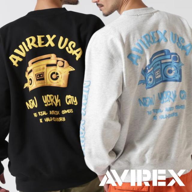 AVIREX スウェット トレーナー 長袖 FOAMING CREW NECK SWEAT "AVIREX USA" Y_U 7835132013  7986845 フォーミング クルーネックスウェット正規品 ブランド おしゃれ アビレックス アヴィレックス 送料無料 8,712円