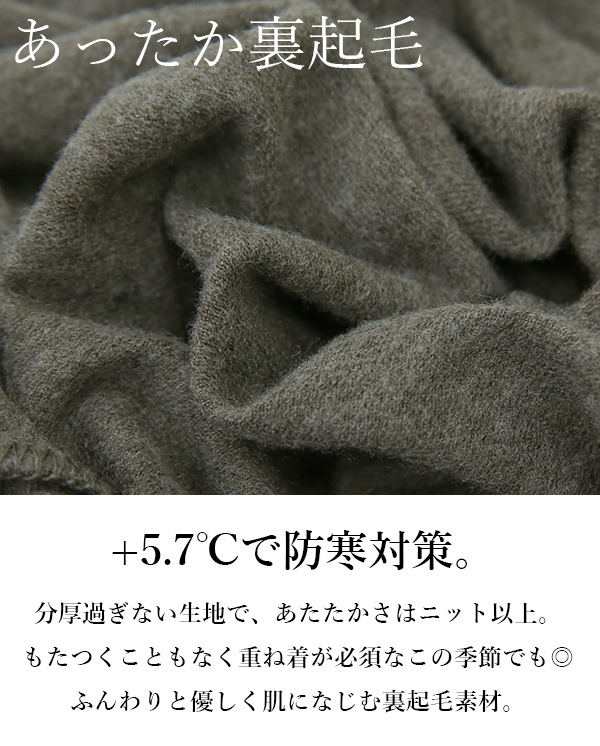 And It あったか裏起毛シンプルロングカットソー レディース 裏起毛 カットソー 暖かい 冬服 あったか 大人カジュアル 長袖の通販はau Pay マーケット アンドイット And It