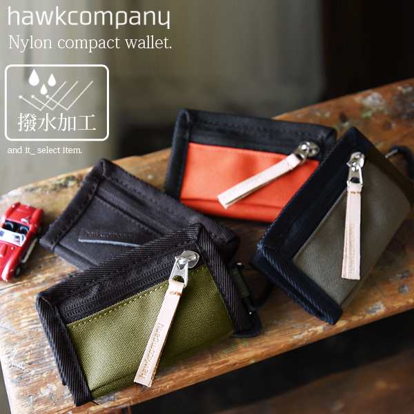 ホークカンパニー Hawkcompany 撥水ナイロンコンパクトウォレットレディース 財布 ウォレット ブラック オリーブ グレーの通販はau Pay マーケット アンドイット And It