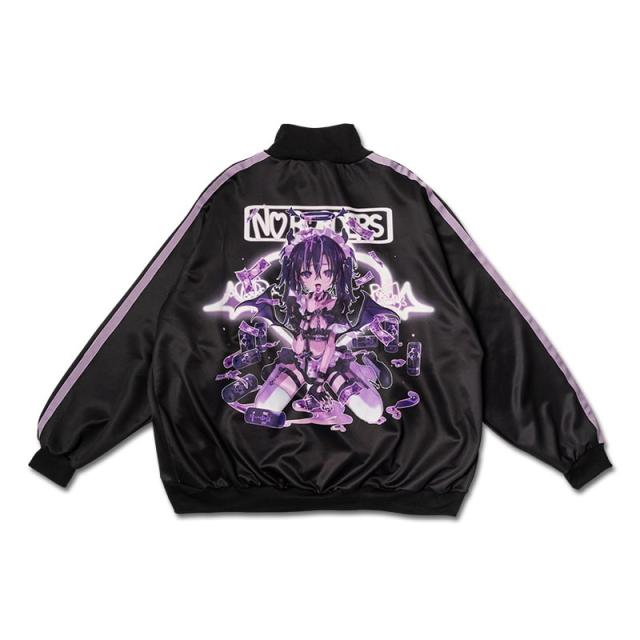 ACDC RAG チェリーパピー ジャケット ブルゾン 長袖 ジャージ 原宿系 チェリーパピー ジャケット – ACDC RAG