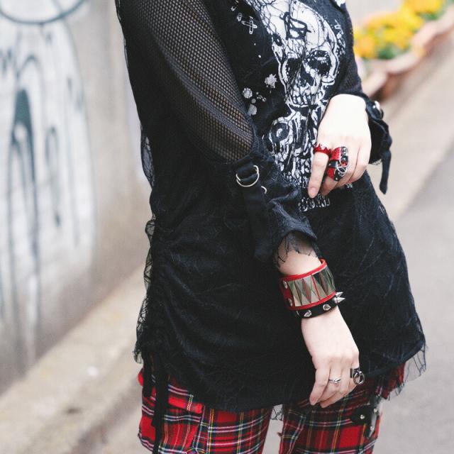 ACDC RAG エーシーディーシーラグ ガーゼロングTシャツ パンク