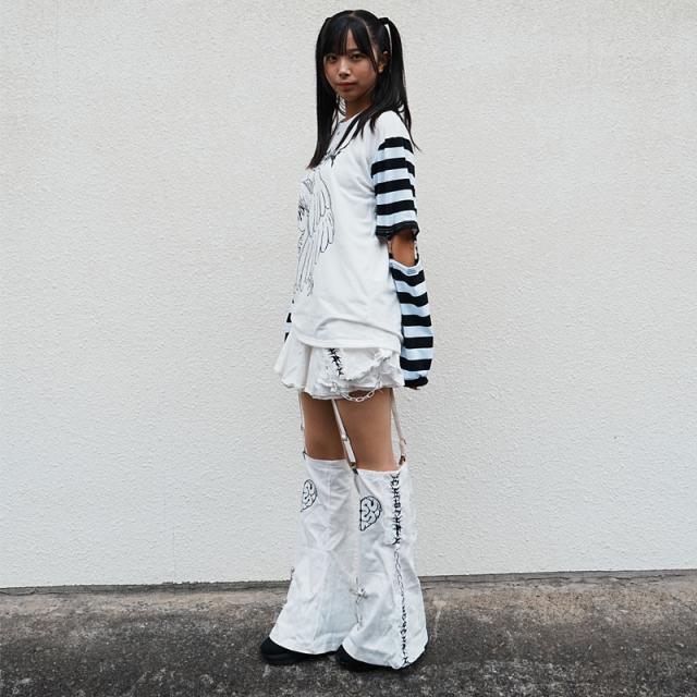 ACDC RAG エーシーディーシーラグ 脳みそ少女/肋骨天使 レッグ付きスカート 原宿 原宿系 ファッション ichigochan いちごちゃん レディース メンズ jr-15skの通販は