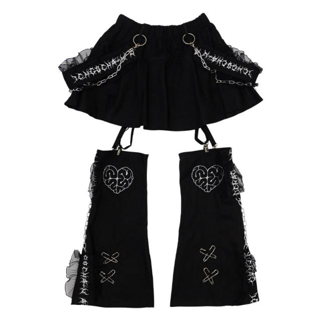 ACDC RAG エーシーディーシーラグ 脳みそ少女/肋骨天使 レッグ付きスカート 原宿 原宿系 ファッション ichigochan いちごちゃん レディース メンズ jr-15skの通販は