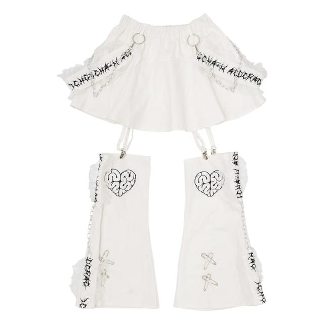 ACDC RAG エーシーディーシーラグ 脳みそ少女/肋骨天使 レッグ付きスカート 原宿 原宿系 ファッション ichigochan いちごちゃん レディース メンズ jr-15skの通販は