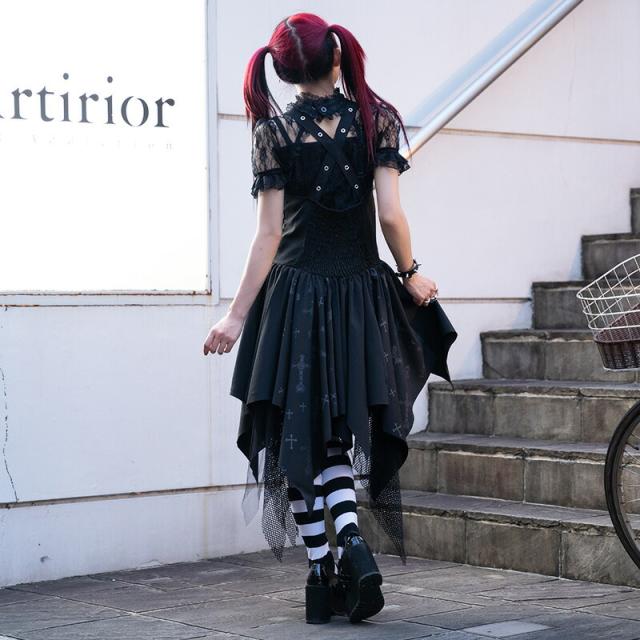 ACDC RAG エーシーディーシーラグ クロスワンピース ゴスロリ