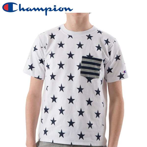 Champion チャンピオン 半袖 ポケット付き 9.4oz 星柄 アメカジ プリント リバースウィーブ ショートスリーブTシャツ C3-F310  メンズ ホの通販はau PAY マーケット - COLORFUL | au PAY マーケット－通販サイト