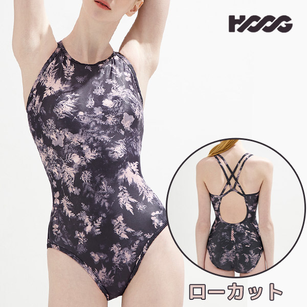 HOOG フーグ 競泳水着 レディース スリムフィット ローカット クロスオーバー X-back WRA1467 / ブラック、ピンクの通販は 7,150円