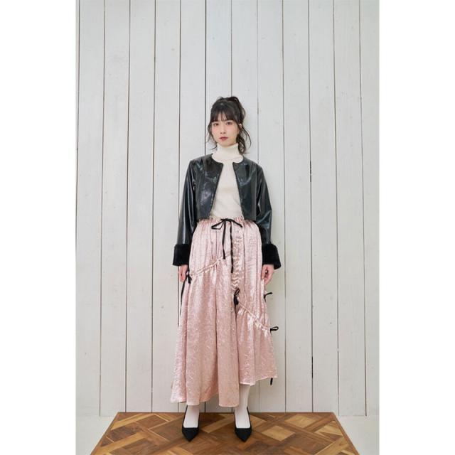 Nora Lily elle ノラリリーエル 【3カラー】ギャザーリボン Aライン