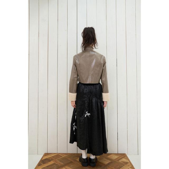 Nora Lily elle ノラリリーエル 【3カラー】ギャザーリボン Aライン