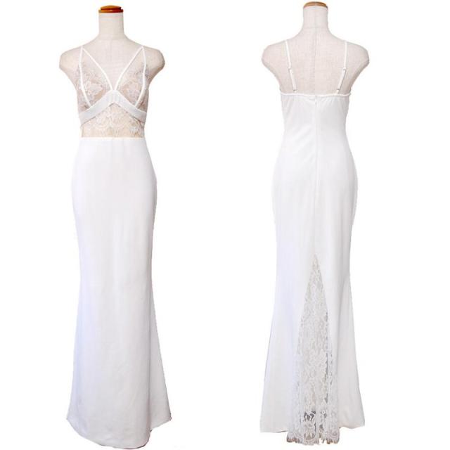 LoveRich ラブリッチ 谷間魅せ キャミソール V字カットレース ウエスト