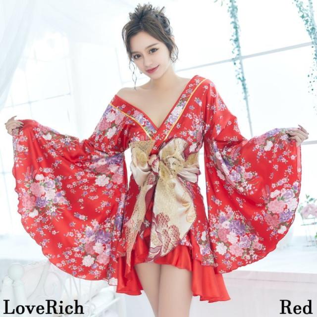 LoveRich ラブリッチ 【4カラー/3点セット】豪華 帯 フリル 花柄 ミニ