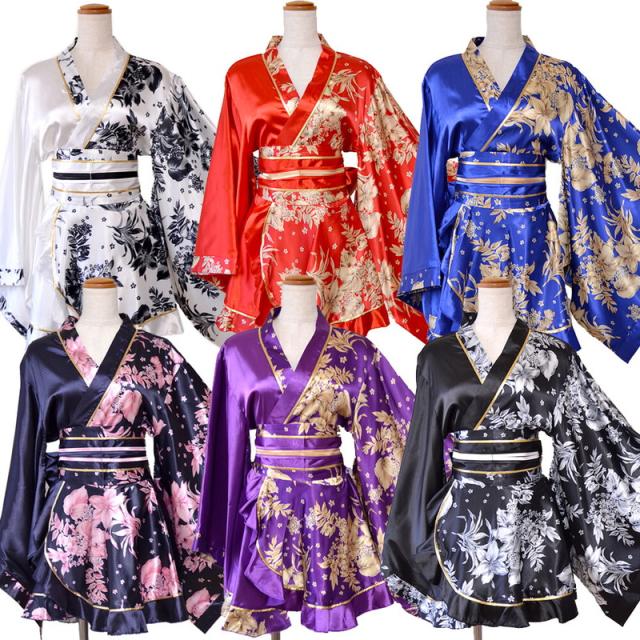 ラブリッチ　花魁　コスプレ Amazon.co.jp: [LoveRich] ラブリッチ サテン和柄花魁ミニ着物