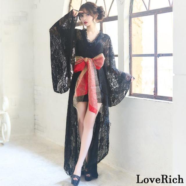 LoveRich ラブリッチ 【2カラー/3点セット】総レース 豪華 花柄 帯