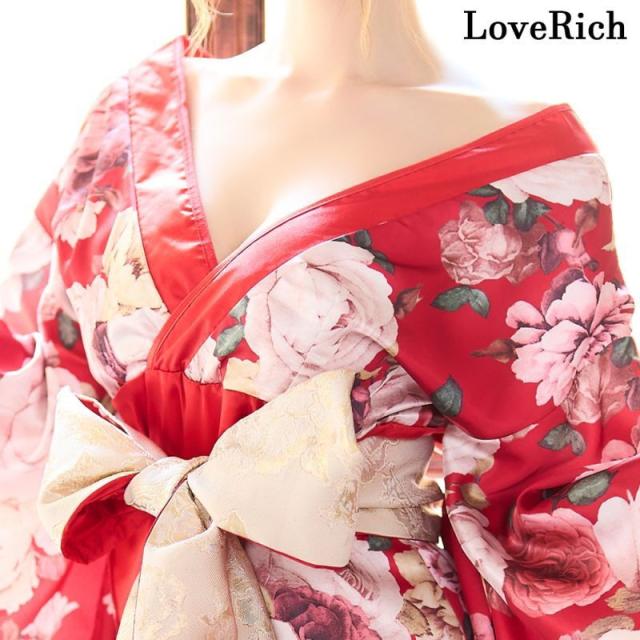 LoveRich ラブリッチ 【4カラー/2点セット】花柄 オフショル ミニ 豪華