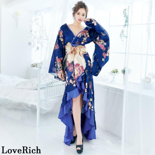 LoveRich ラブリッチ 【5カラー/3点セット】フリル 豪華 蝶々柄 花魁