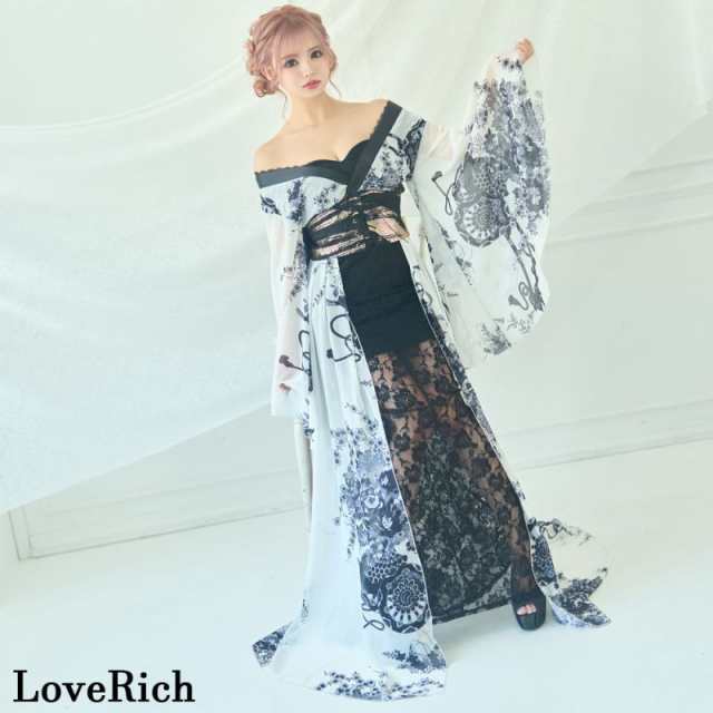 LoveRich ラブリッチ 【高級ライン】シフォン 和柄 レース