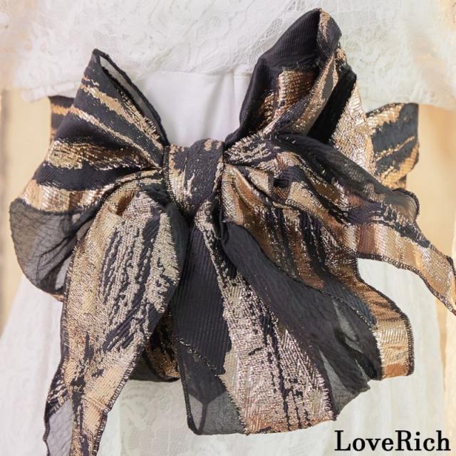 LoveRich ラブリッチ 【高級ライン】【2カラー/2点セット】総レース ロングinミニスカート 美胸 ロング 豪華 帯 花魁 着物 ドレス コスプレ イベント [1159]_8