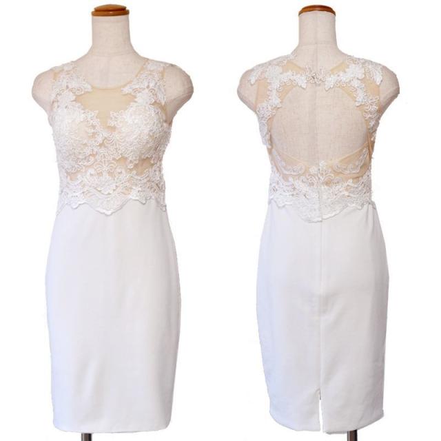 LoveRich ラブリッチ ノースリーブ 谷間魅せ スパンコール 刺繍 タイト