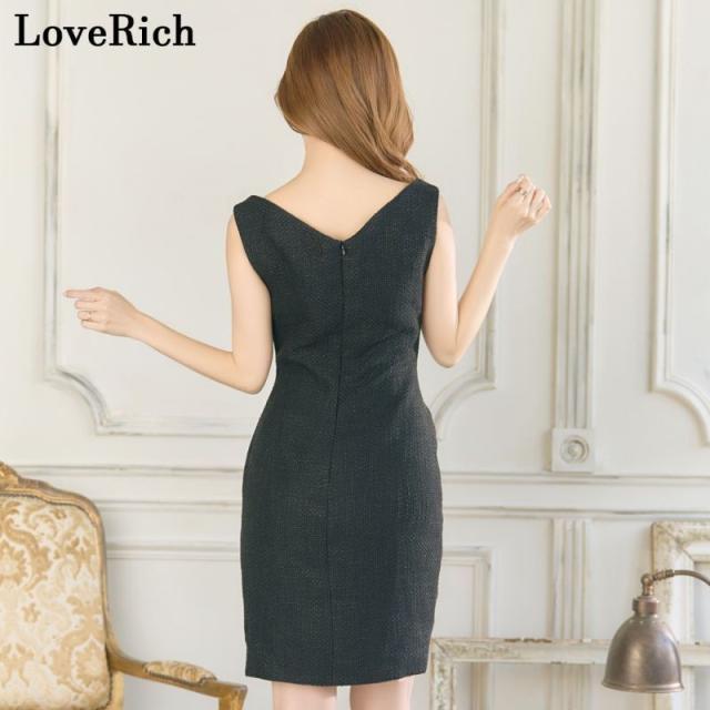LoveRich ラブリッチ ツイード ジップ ノースリーブ 谷間魅せ LoveRich ラブリッチ ツイード ジップ ノースリーブ 谷間魅せ