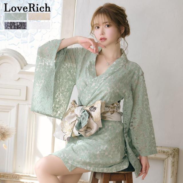 LoveRich ラブリッチ 【4カラー/2点セット】総レース ミニ