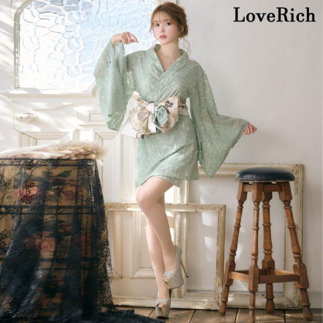 LoveRich ラブリッチ 総レース 着物 ドレス Amazon.co.jp: [LoveRich] ラブリッチ 総レース 花柄 豪華 帯