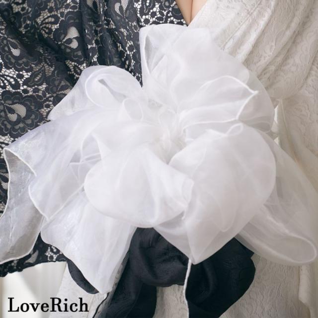 LoveRich ラブリッチ バイカラー 総レース ロング ふんわり帯
