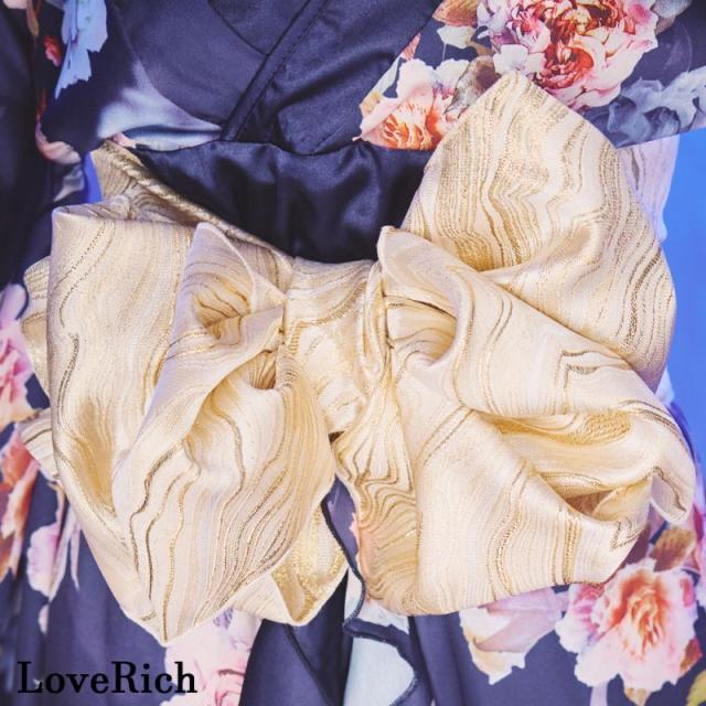 LoveRich ラブリッチ 【4カラー】 花柄 ミニ フリル オフショル 豪華 帯 リボン 花魁 着物 ドレス コスプレ イベント ハロウィン [1273]_12