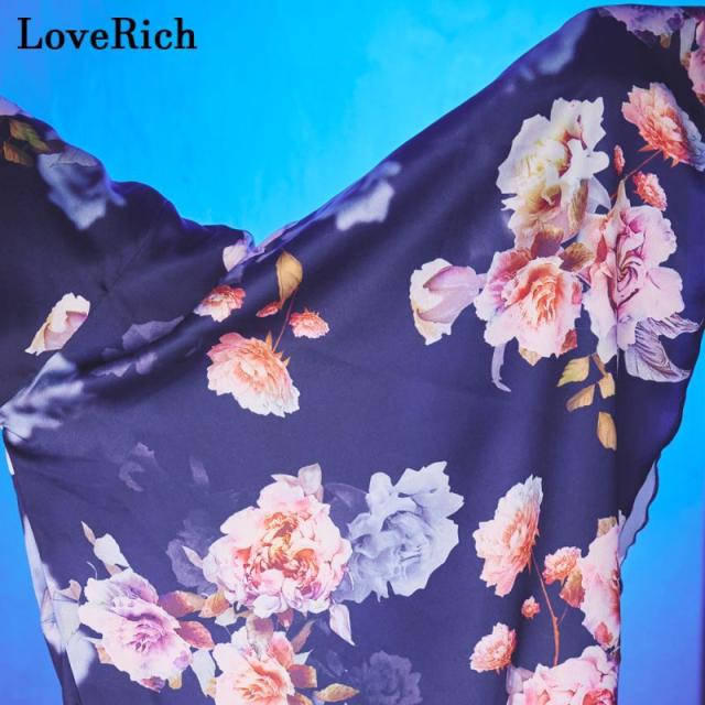 LoveRich ラブリッチ 【4カラー】 花柄 ミニ フリル オフショル 豪華 帯 リボン 花魁 着物 ドレス コスプレ イベント ハロウィン [1273]_14
