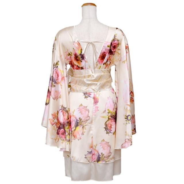 LoveRich ラブリッチ 【SMLサイズ/3カラー/2点セット】花柄 オフショル ミニ 豪華 帯 花魁 着物 ドレス コスプレ イベント ハロウィン キャバドレス [1274]_14