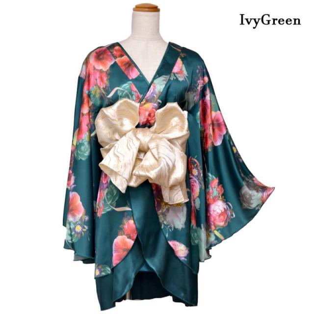 LoveRich ラブリッチ 【SMLサイズ/3カラー/2点セット】花柄 オフショル ミニ 豪華 帯 花魁 着物 ドレス コスプレ イベント ハロウィン キャバドレス [1274]_17